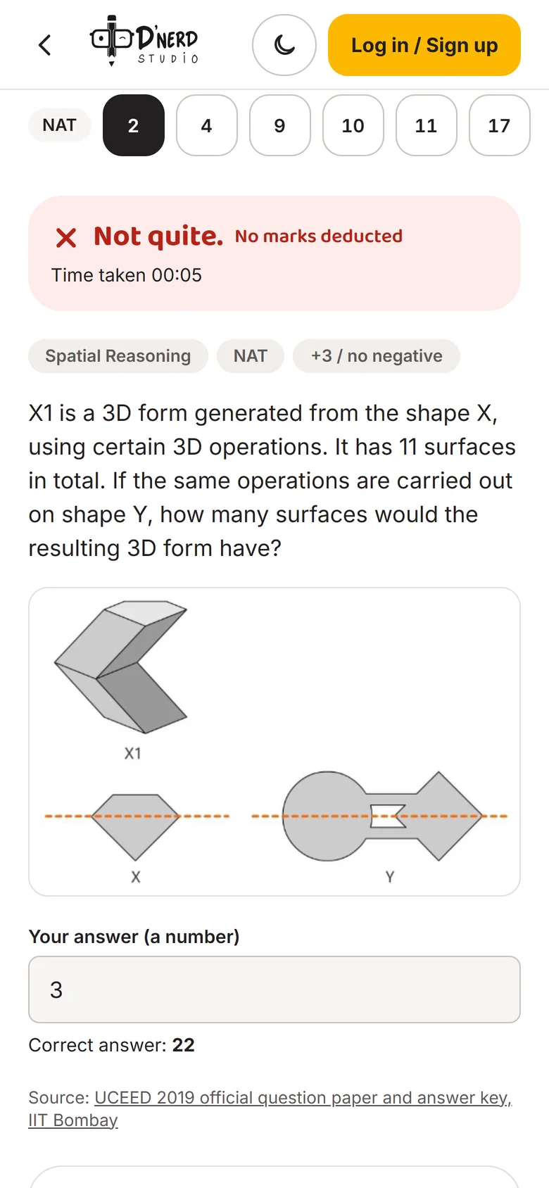 Correct answer shown with the official source