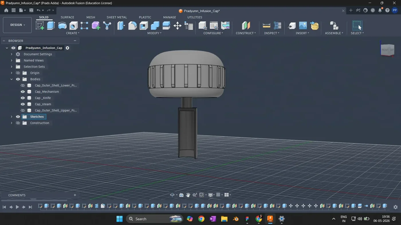CAD model in Fusion