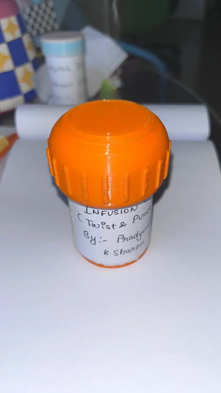 Front view of the printed cap