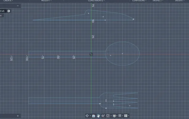 2D sheet profile modelled in Fusion